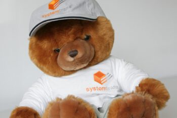 systemtrans Team Maskottchen Hochformat